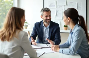 Bankruptcy attorney explaining Chapter 13 bankruptcy repayment options to a client